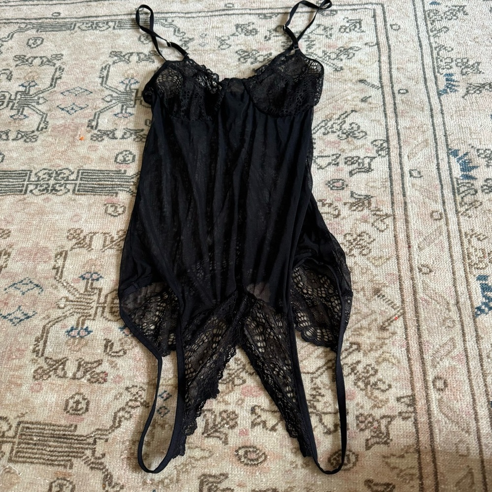 Never Worn! Only Hearts Whisper Sweet Nothings Coucou Black Bodysuit